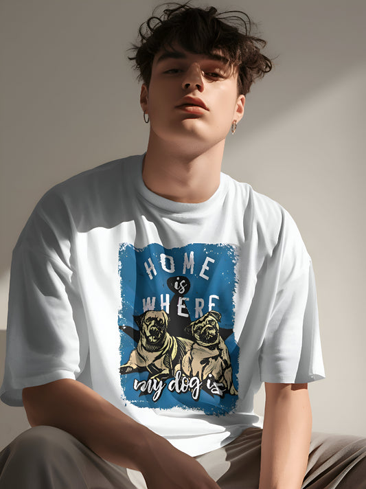 Cool& Comfort: Oversized Tee for Dog Lovers